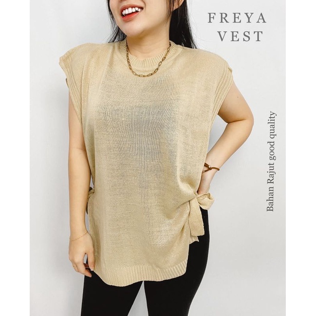 MDLV ~ Freya Vest Rajut Rompi Rajut Outer Rajut Fashion Wanita