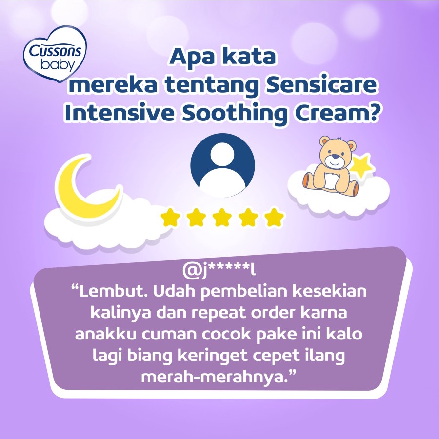 Cussons Baby Sensicare Intensive Soothing Cream - Krim Pelembab 50gr