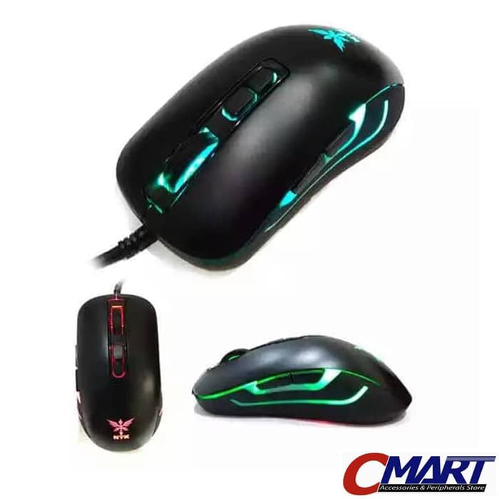NYK GP09 Gaming Mouse Macro 6 Tombol, Ringan & Nyaman untuk Gamer