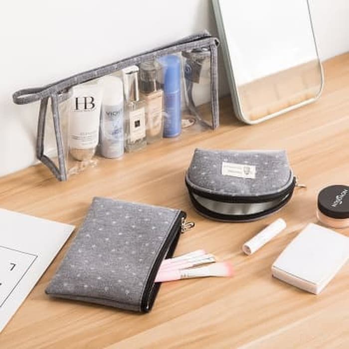 Igrosir Korean 3in1 beauty / cosmetic / Pouch / toiletries / multi-purpose bag / Tas Kosmetik