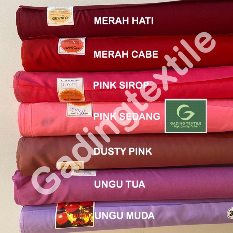 ( per setengah meter ) kain furing ERO 1 ERRO HERO cap BUAH APEL lb 115 cm eceran bahan lapisan baju gamis busana muslim rok dekorasi