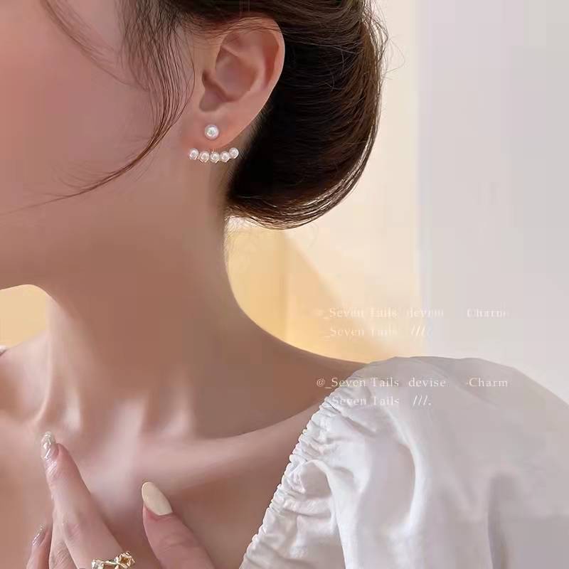 Anting Stud Hias Mutiara Gaya Korea Untuk Wanita