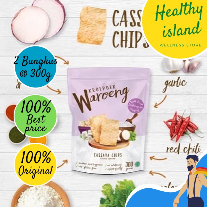 

Keripik Singkong Kroepoek Waroeng 600gr - (2x300g)