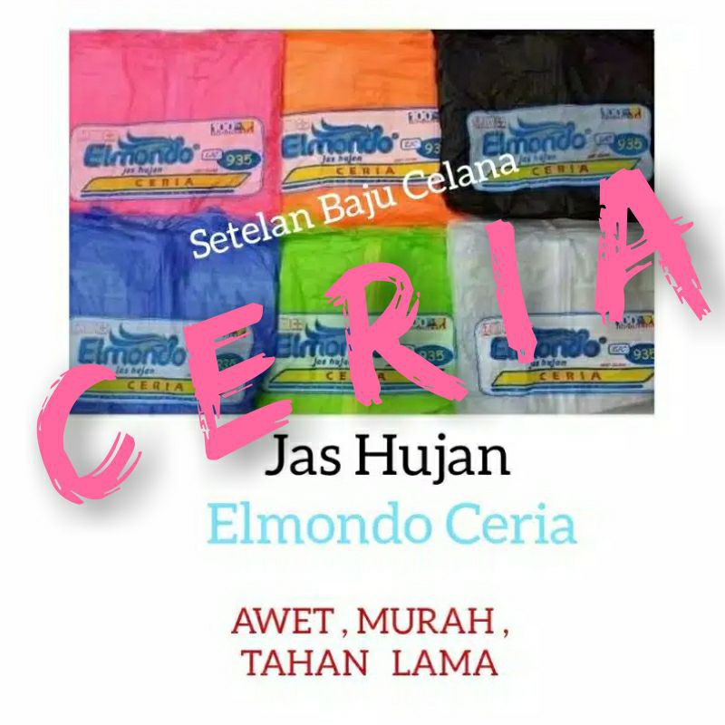 LXD CERIA JAS HUJAN LARIS SETELAN BAJU CELANA ELMONDO AWET ALOT