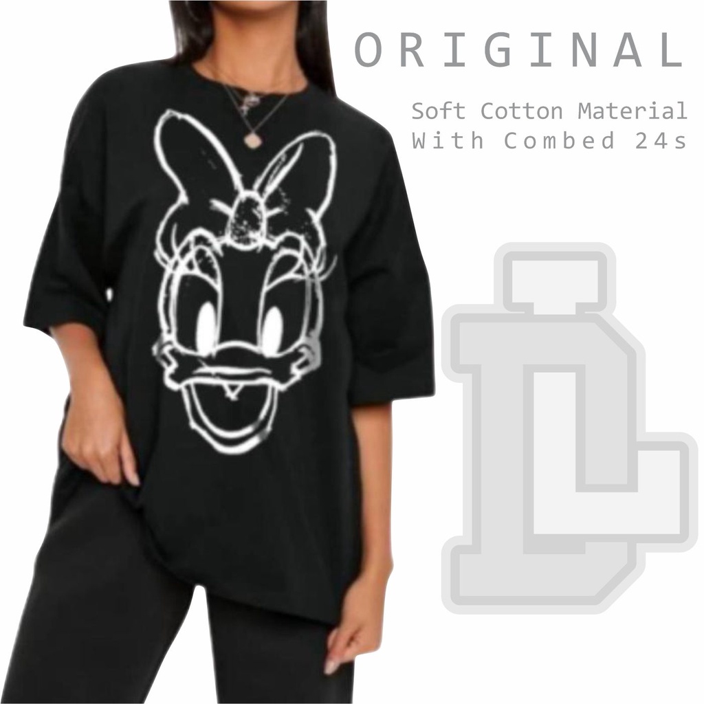 Zara Kaos Oversize Dessy Duck Disney Kaos Premium Atasan Pria Wanita Unisex Kaos Zara