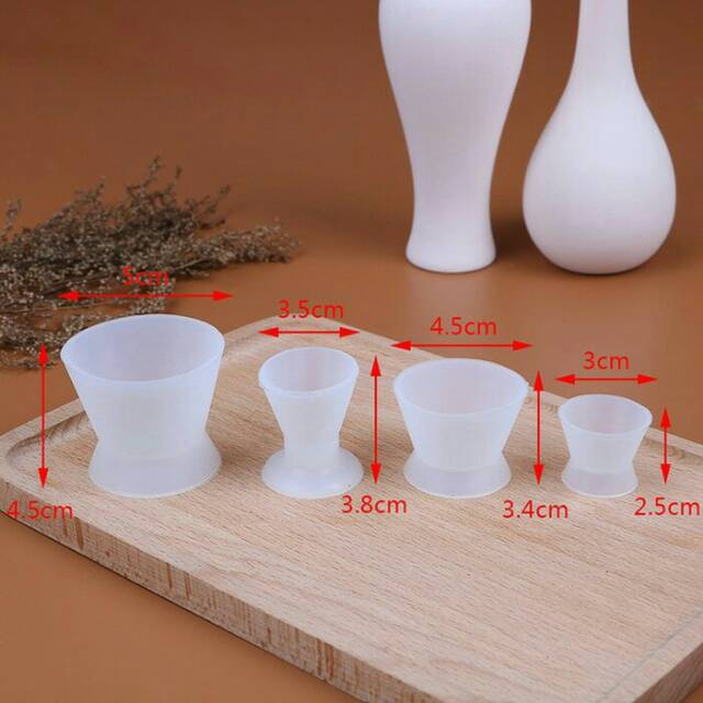 Dental mangkok silicone silicon mixing bowl aduk akrilik acrylic gigi palsu silikon jar pot karet cucing cup