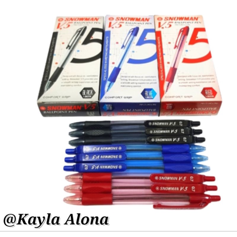 Ballpoint / Bulpen / Pulpen Merk SNOWMAN V.5 Cetekan