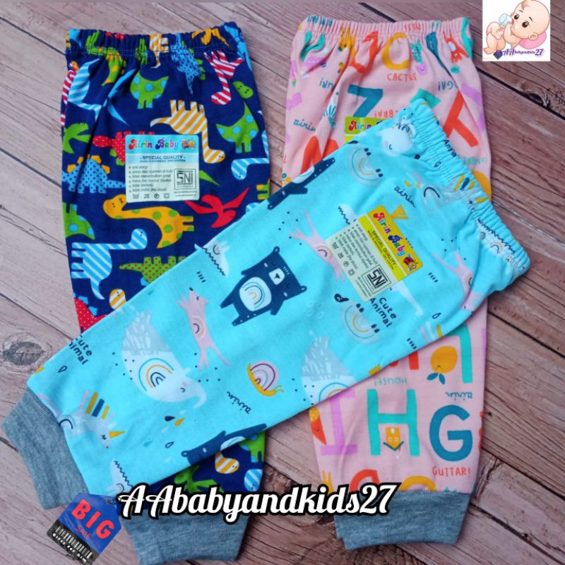 PRODUK TERBARU!!!AIRIN 3PC Celana Panjang Fullprint Warna Usia Newborn SNI HIGHT QUALITY