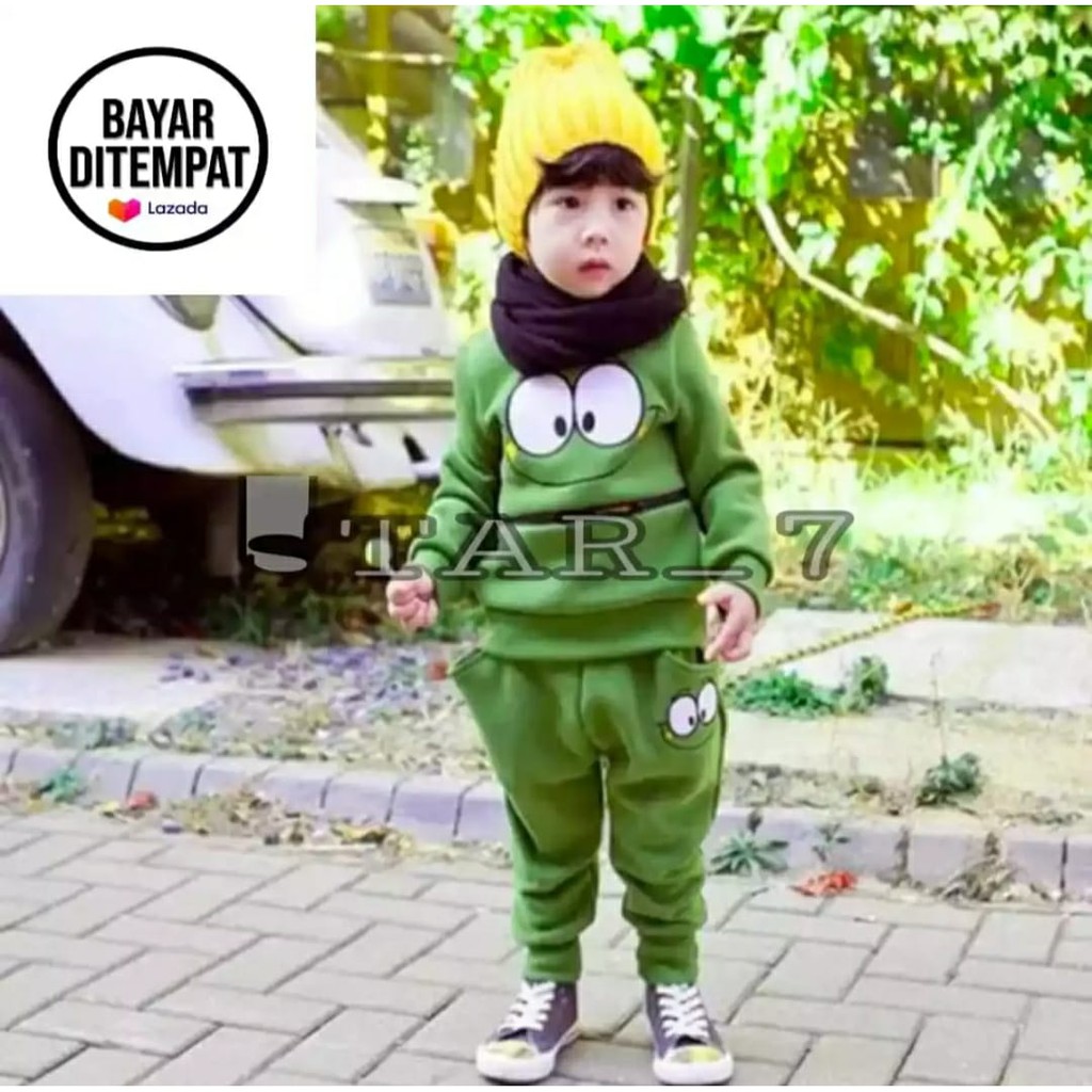 STELAN ANAK KEROPI BAHAN BABYTERY SETELAN SWEATER ANAK setelan sweater jogger anak perempuan 1-5 thn