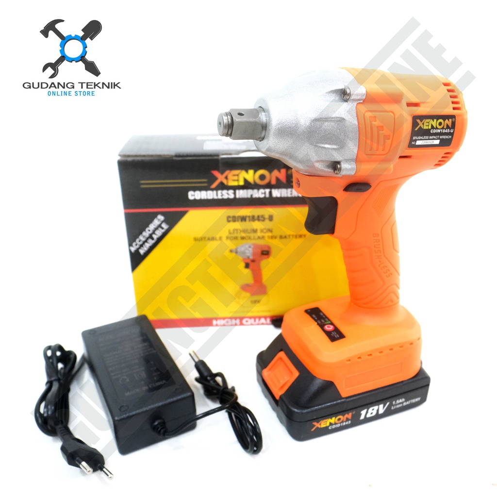 Impact Wrench Cordless XENON CDIW1845U 18V / Mesin Bor Pembuka Baut Baterai CDIW 1845 U - Impect Impek Wrench Batery XENON