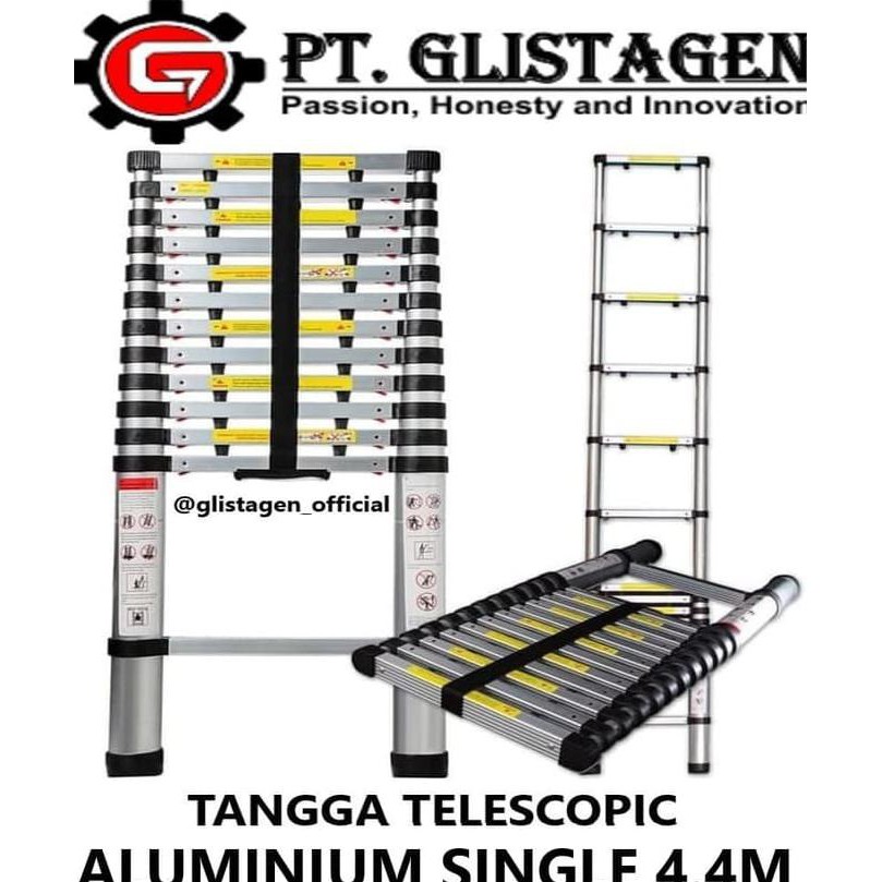 tangga lipat / Tangga Teleskopik Aluminium Single 4.4 M | Shopee Indonesia