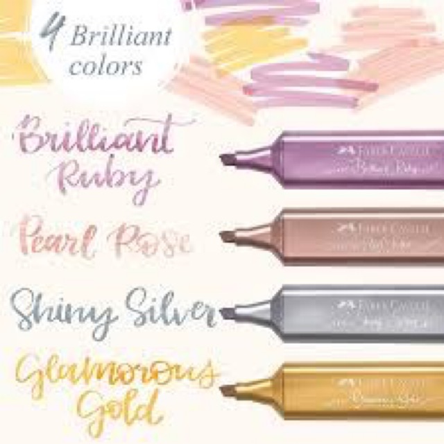 Highlighter Glitter Metallic Faber Castell Stabilo Textliner 46 Shopee Indonesia