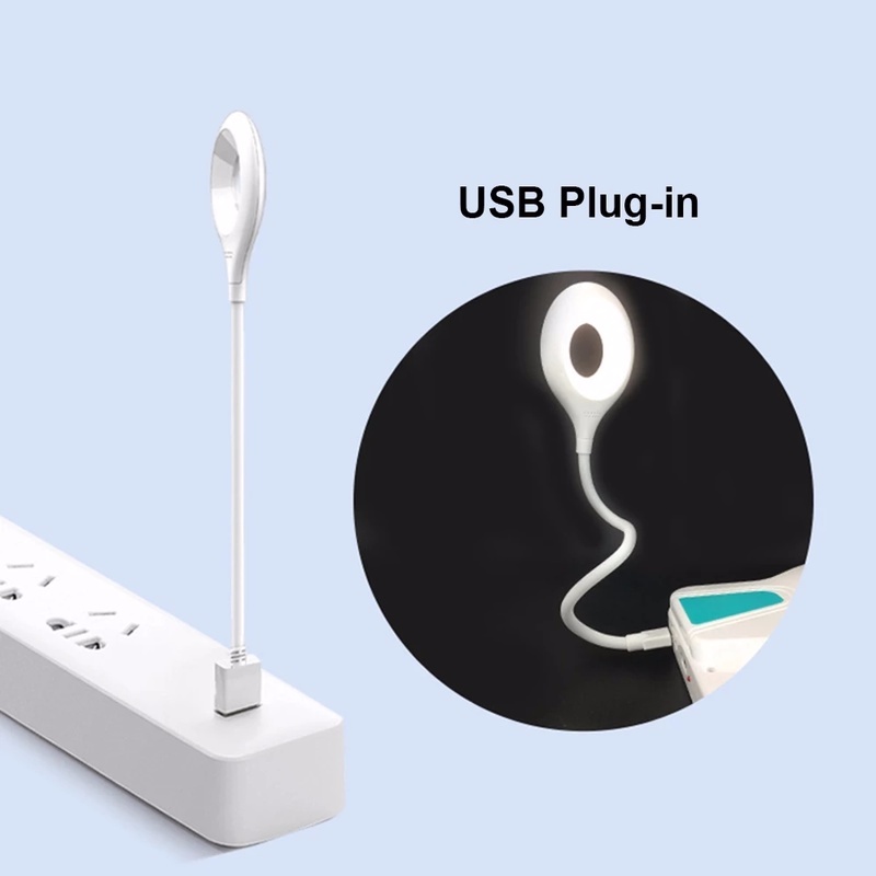 Lampu Ring Led Flexible Adjustable Tenaga Usb Hemat Energi Untuk Membaca