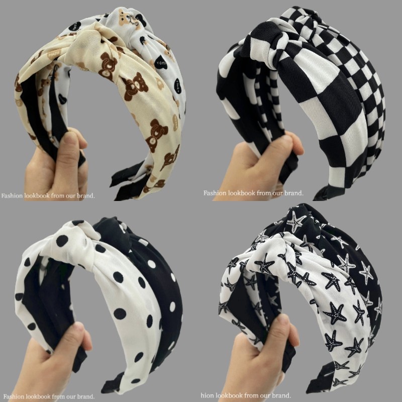 Bandana Wanita Gaya Korea Bando Simpul Polos Fashion Aksesoris Wanita Korean Import Headband