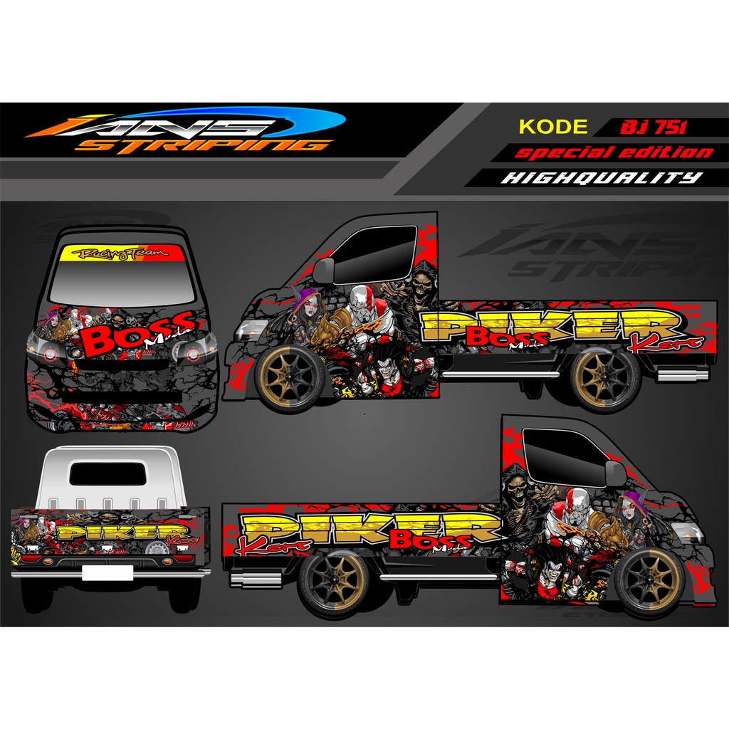 STICKER VARIASI MOBIL PICK UP GRANMAX , CARRY , L300 / DECAL PICK UP / DECAL GRANMAX / DECAL STICKER MOBIL