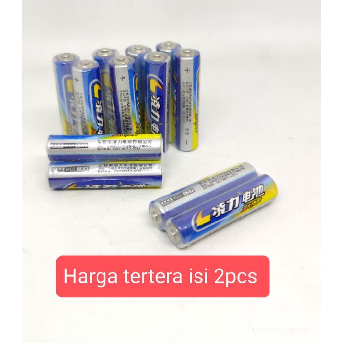 Super Alkaline battery AAA A3 R03 mainan kalkulator remote game no mercury cadmium