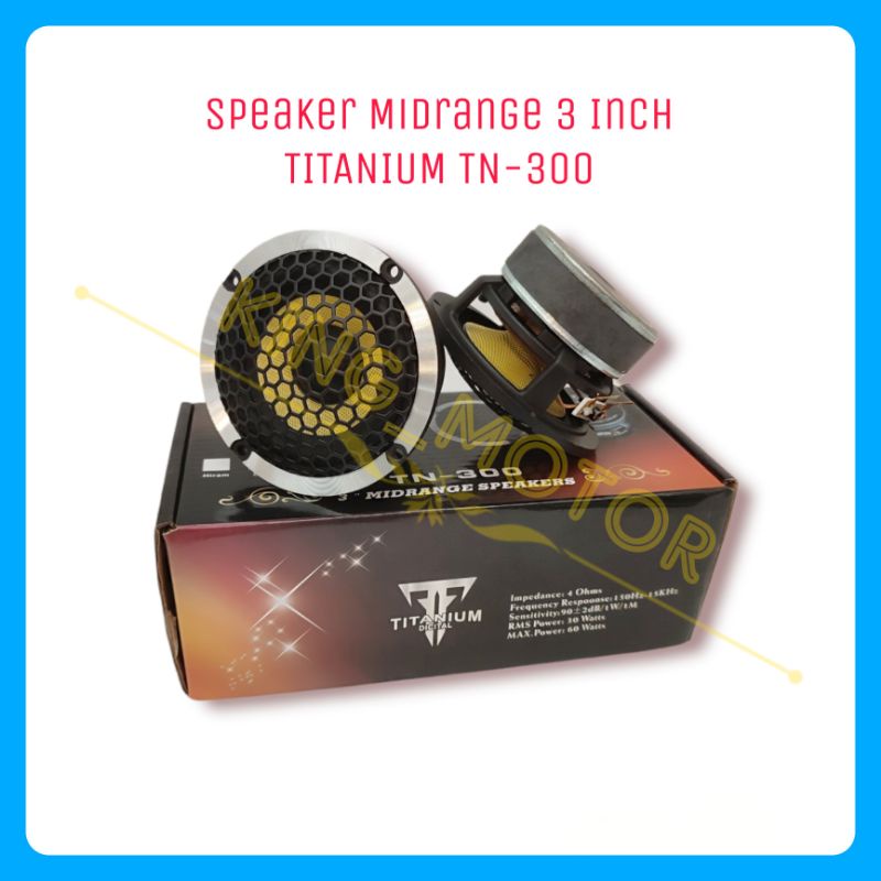 Speaker Midrange/Mid Range 3 Inch TITANIUM TN-300