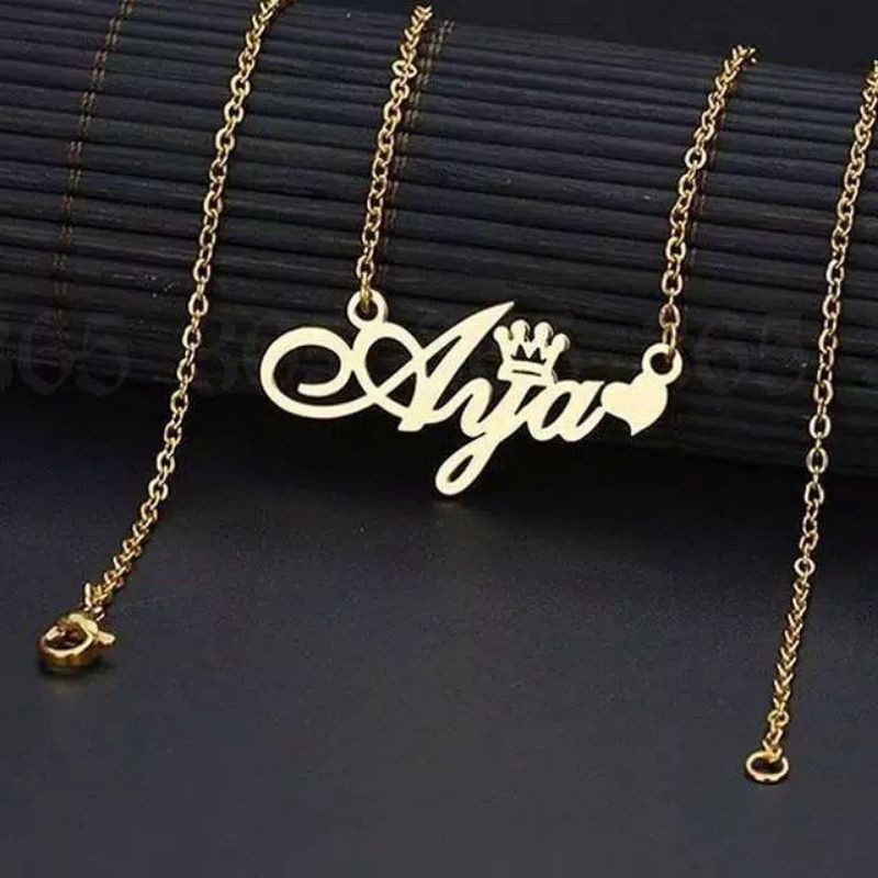 Kalung nama lapis emas24k