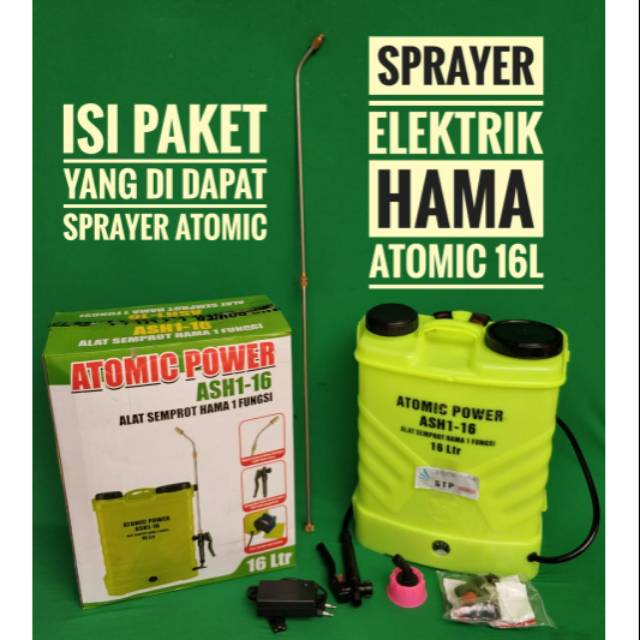 SPRAYER ELEKTRIK SEMPROTAN DISINFEKTAN HAMA DI SAWAH 16L ATOMIC