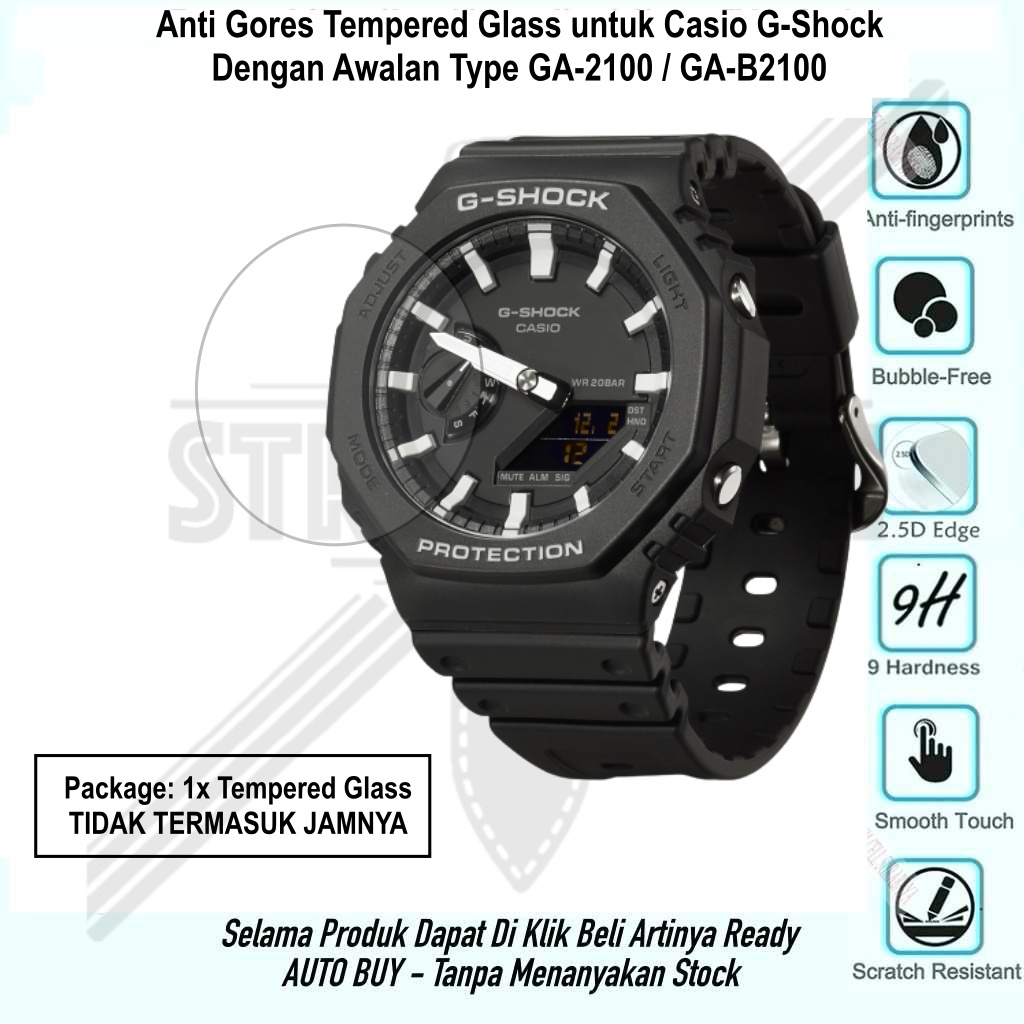 Anti Gores Tempered Glass For Casio G Shock GA 2100 / GA B2100 Series