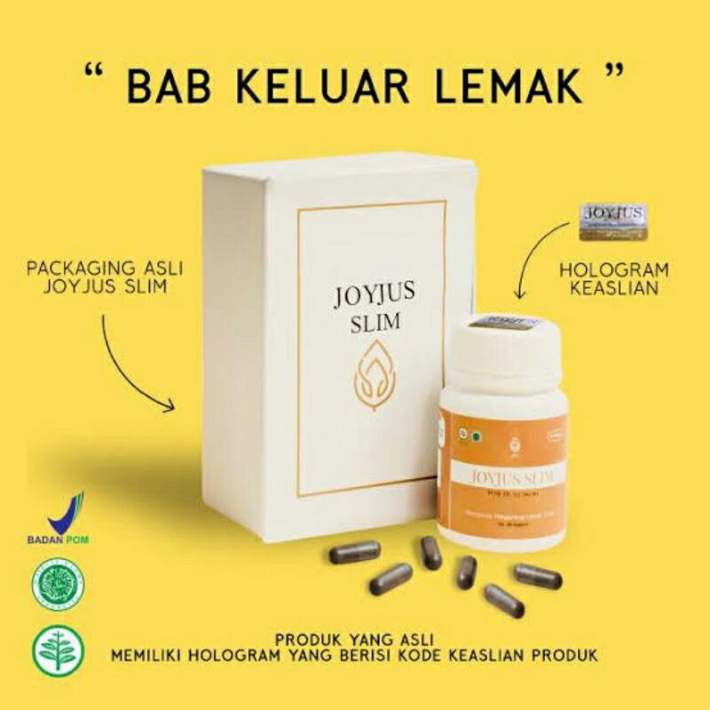 Joyjus Slim Joy jus slim Kapsul Pelangsing Badan Kapsul Original Asli