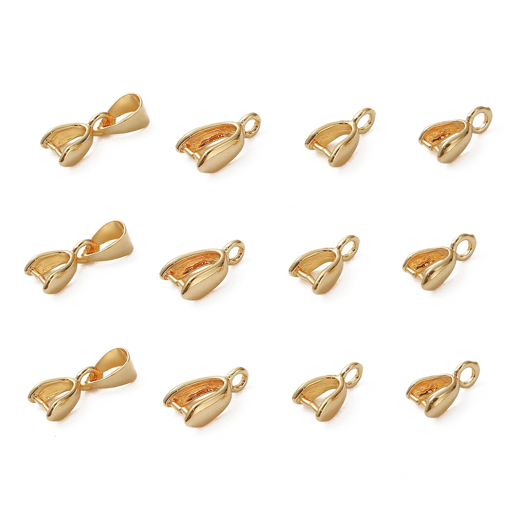 Liontin Klip Konektor 6 Warna Bahan Tembaga Untuk Membuat Perhiasan Kalung