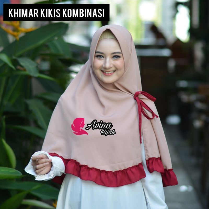 Khimar Kikis Kombinasi / Khimar Kikis 2 Warna / Khimar Syari Rempel-1