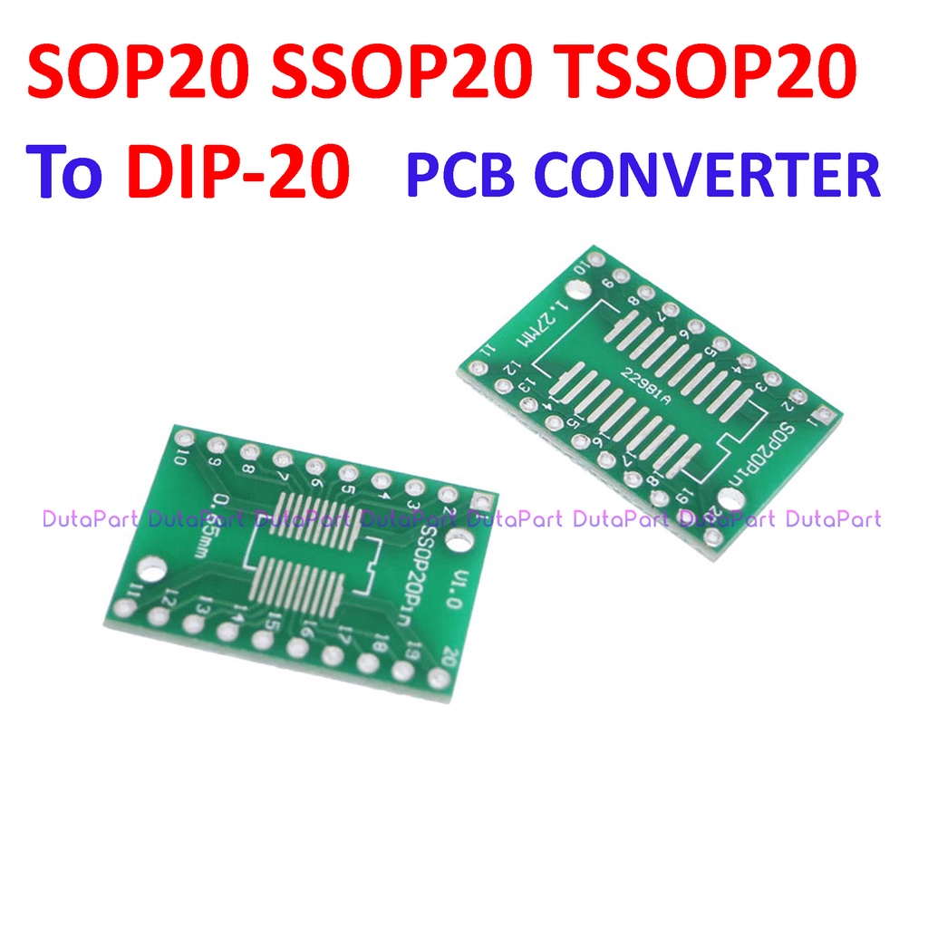 PCB Board SMD SOP20 SSOP20 TSSOP20 To DIP20 DIP 20 Adapter Converter