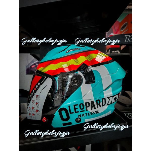 KYT NFJ JAUME LEOPARD HALF FACE