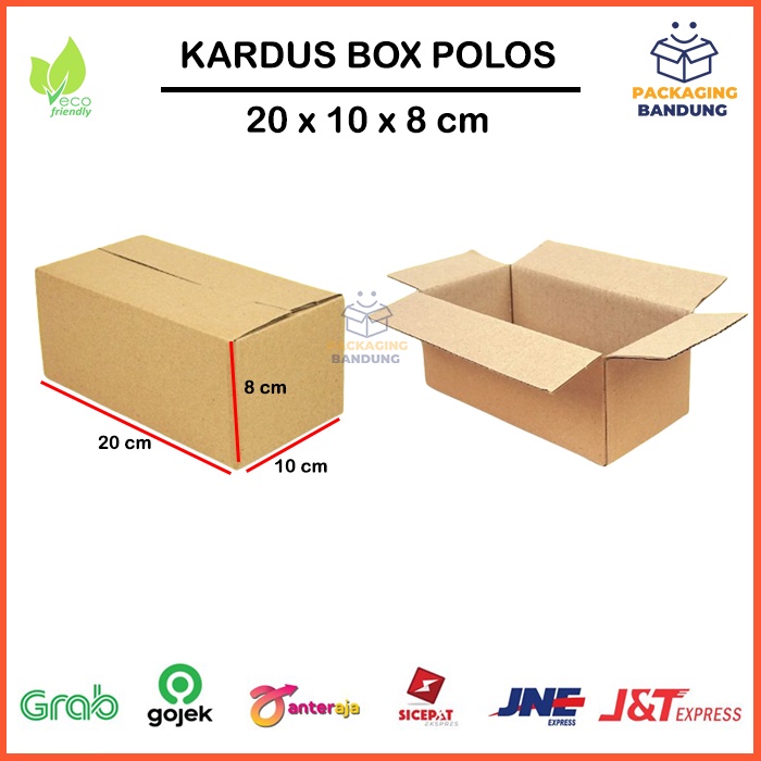 

Kardus Polos / Karton Box Packing, 20 x 10 x 8 CM, Tebal, Single Wall