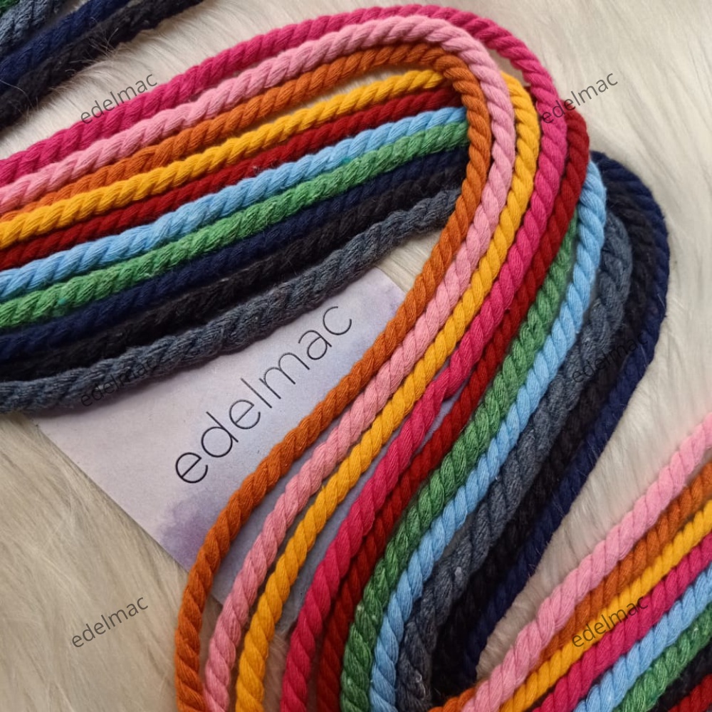 Ecer Tali Katun Macrame  5mm | 6mm Twist Colorful