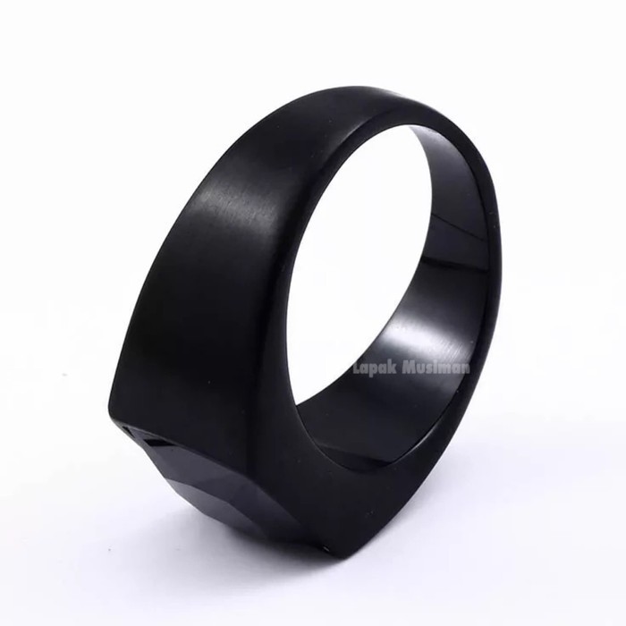 [Bayar di Tempat] CINCIN PRIA TITANIUM COOL BLACK ONYX PRIA SUPER KEREN - SUPER EKSLUSIF