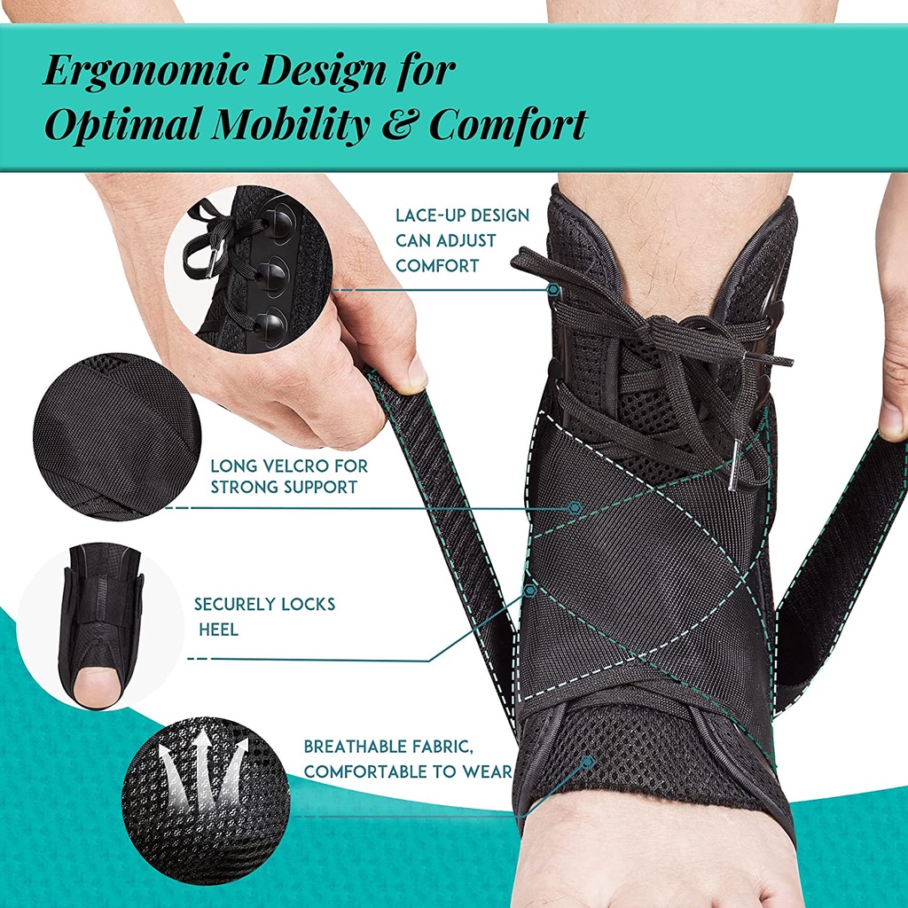 Ankle Brace / Deker Ankle / Penyanggan Ankle / Ankle Support / Alat Terapi / Kesehatan / Olahraga