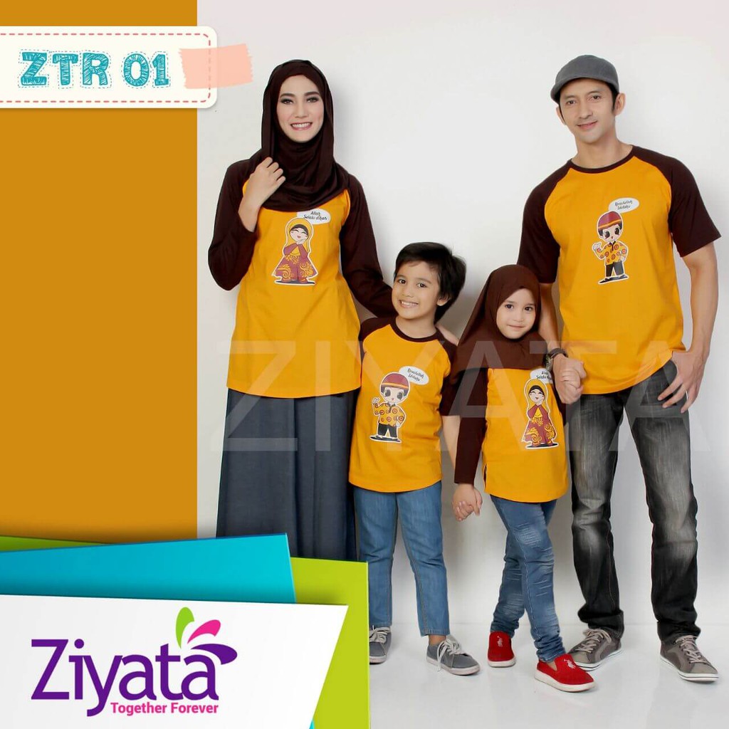 Baju Keluarga Muslim Kaos Couple Ziyata Butik Hida Ayah Ibu Anak