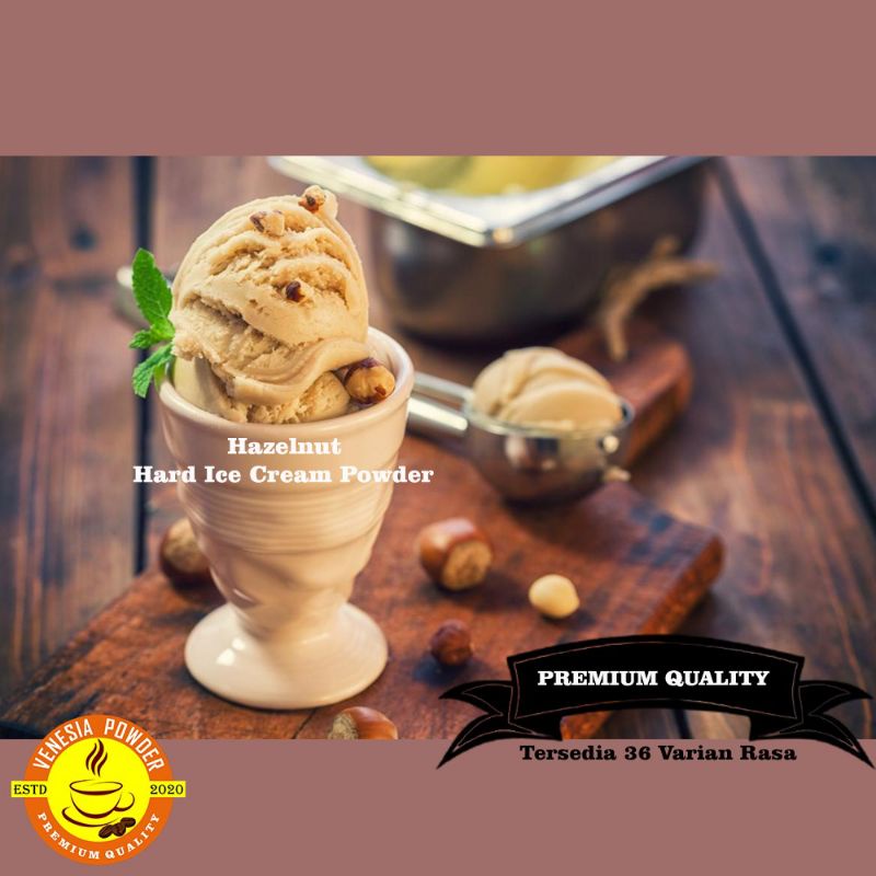 

HARD ICE CREAM RASA HAZELNUT TERENAK - BUBUK ES KRIM RASA HAZELNUT - BUBUK ES KRIM