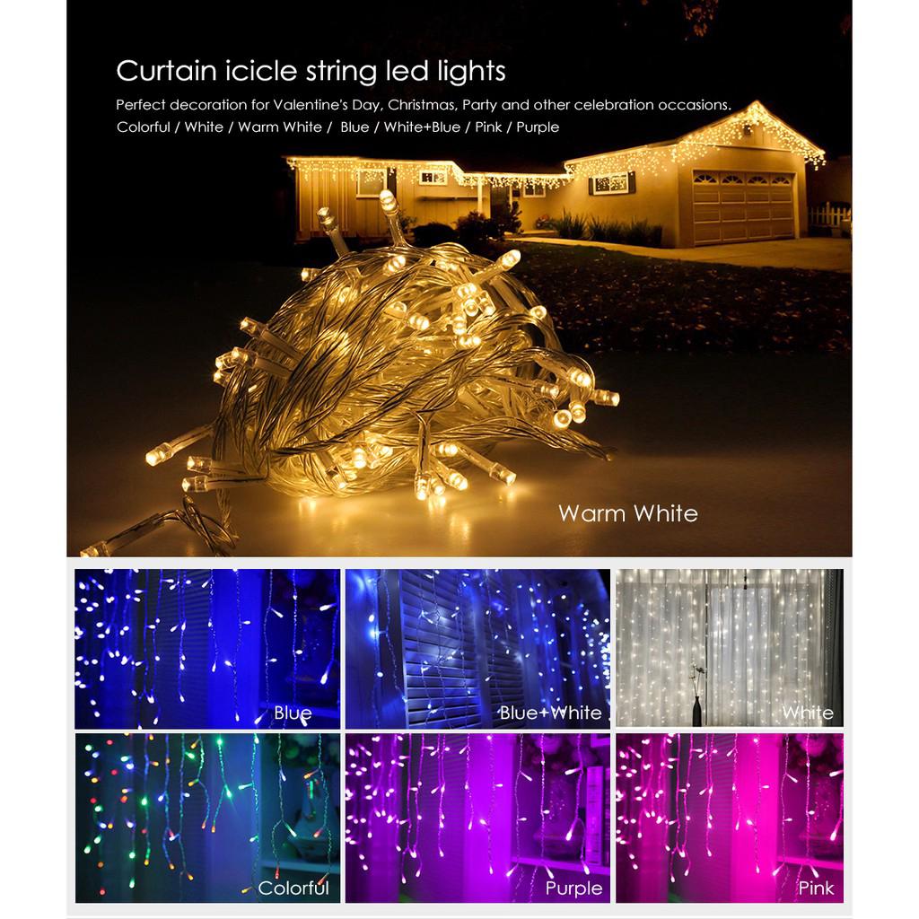 5meter 216LED String Icicle String Light Wedding  Hari Raya 