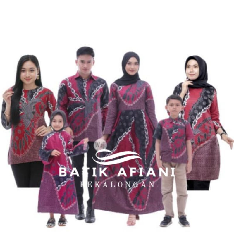 BISA PISAH Batik Couple Keluarga Sania Ruffle Ori Ndoro Jowi Dnt Motif Murai Abang