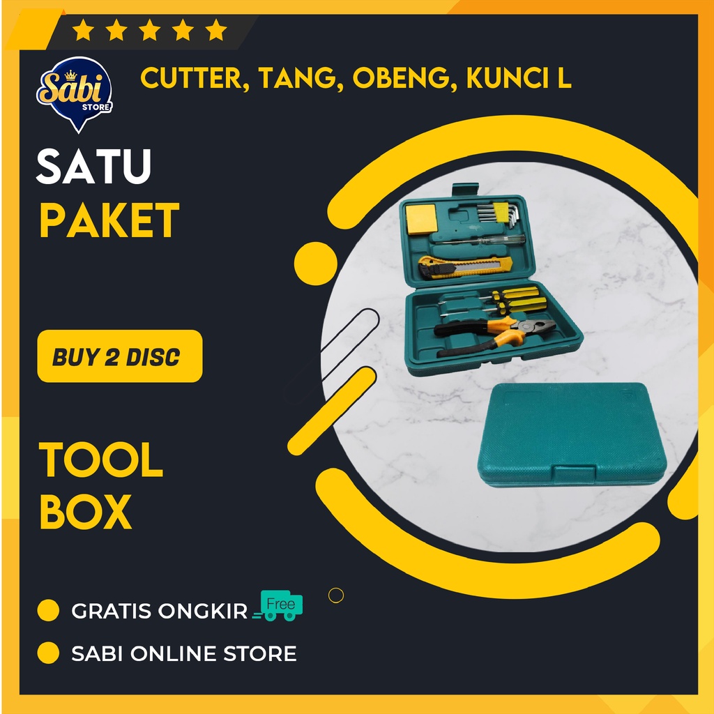 SATU PAKET KUNCI BENGKEL /PERLENGKAPAN SET REPARASI / OBENG CUTTER KUNCI L TANG 12 IN 1