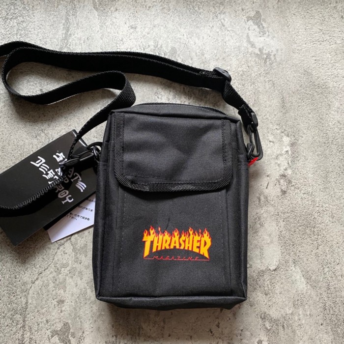 PROMO BISA COD TAS SELEMPANG PRIA Tas Selempang Slingbag mini THRASHER pria wanita Murah Varian HITA