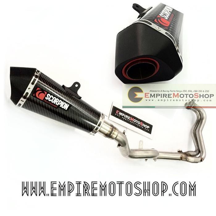 *Otomotif* Knalpot Scorpion Carbon Fullsystem Kawasaki Ninja250 Fi Original