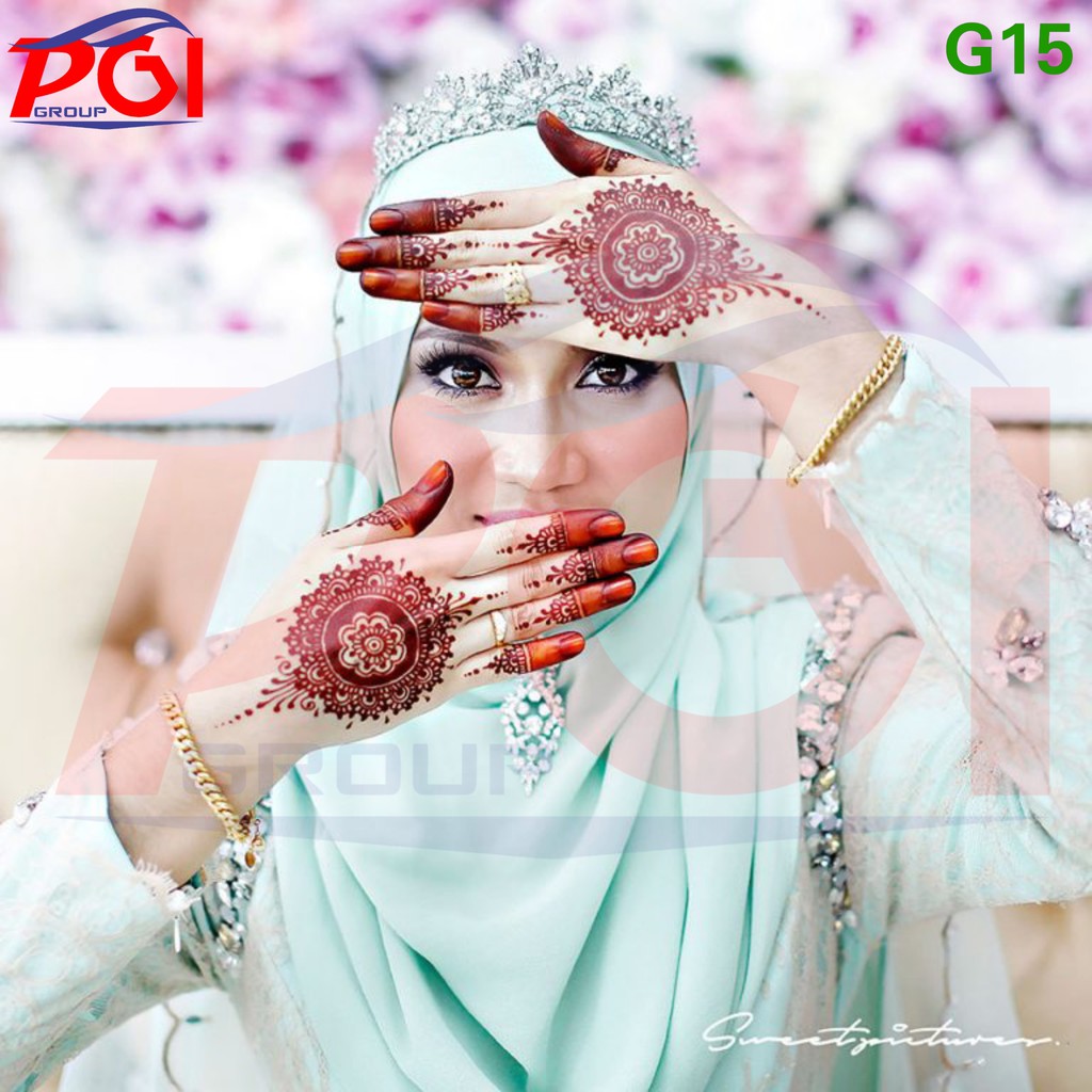 G ( G15 ) CETAKAN HENNA TANGAN KAKI / STIKER / NAIL ART