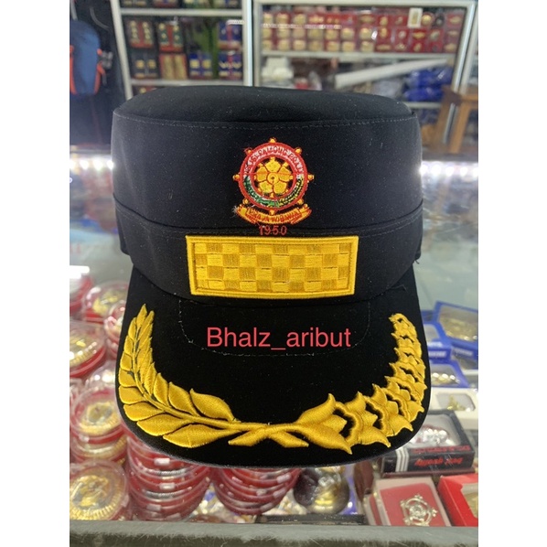 Topi komando pol pp HITAM gol 3D 4A 4B