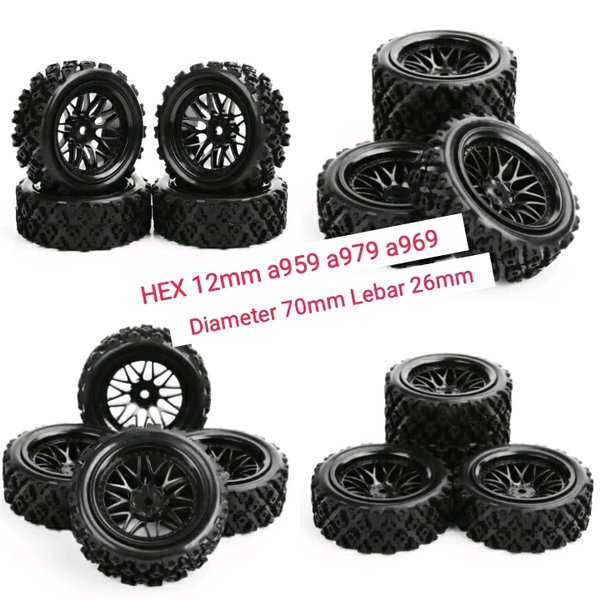Ban RC 4pcs for Rc buggy rally offroad hex 12mm