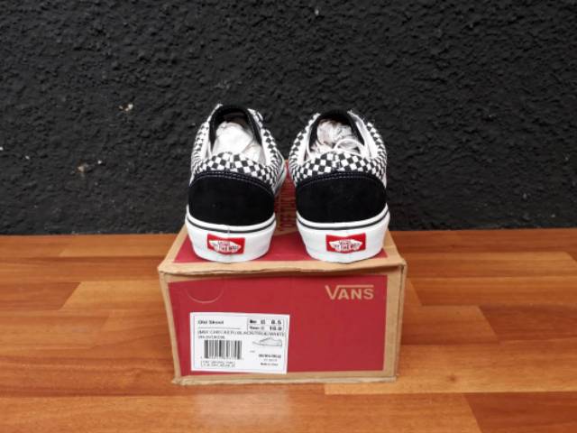 Vans OLD SKOOL MIX CHECKER BLACK TRUE WHITE PREMIUM BNIB MADE IN CHINA Waffle DT Size 40/41/42/43/44