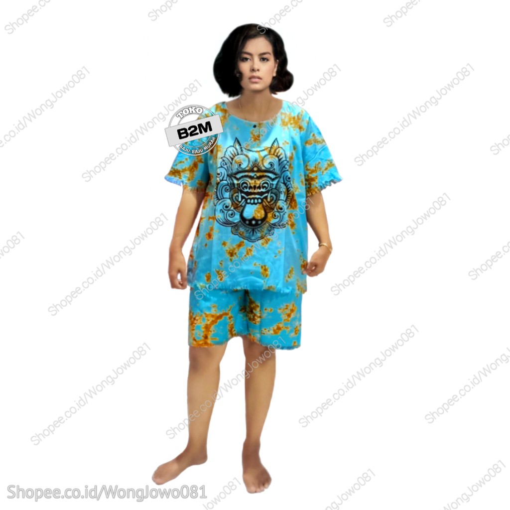 Kaos Barong Bali Setelan Celana Kulot Size L &amp; XL