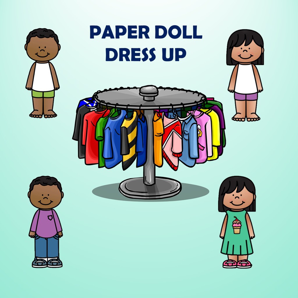 Mainan montessori anak Dress up paper doll/ Boneka kertas memasangkan baju