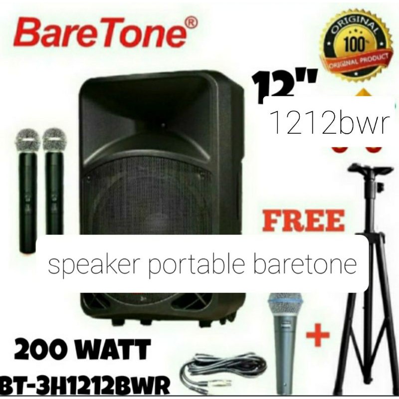 SPEAKER PORTABLE BARETONE 1212 BWR