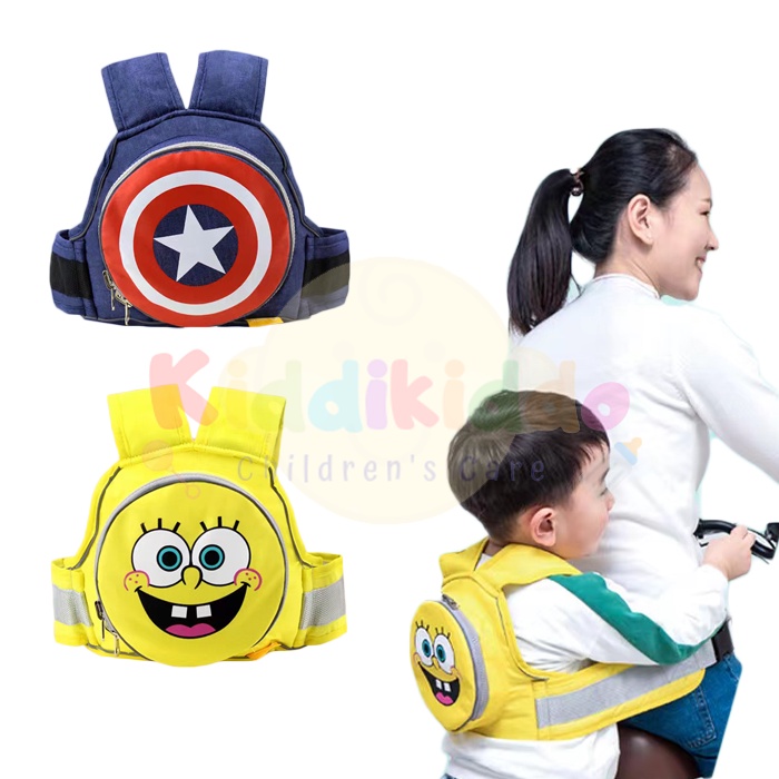 [1KG 5PCS] Kiddikiddo Sabuk Bonceng Anak Tas Pengaman Seat Belt Berkendara Motor Depan Belakang Sepeda Boncengan Portable