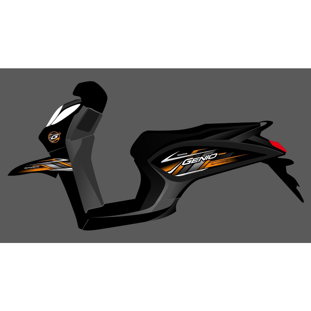STRIPING CUSTOM HONDA GENIO TRANSPARAN HOLOGRAM