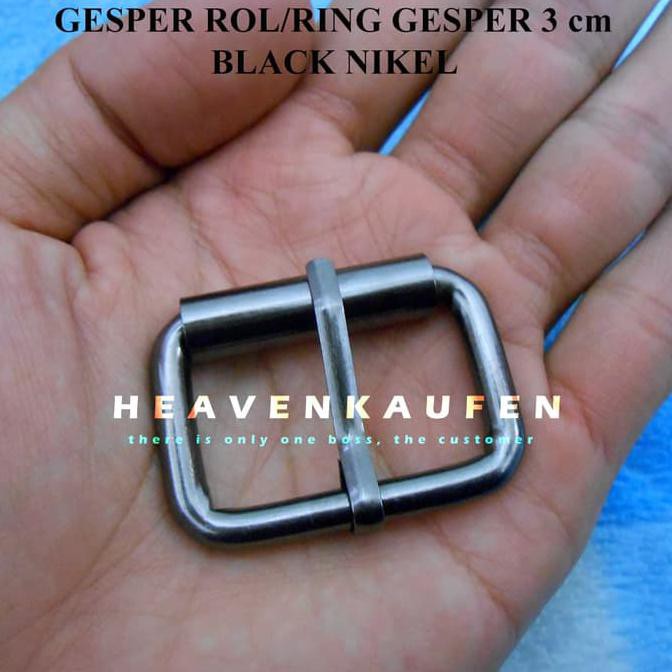 Ring Gesper / Gesper Rol Tas 3 cm Black Nikel TERBAIK